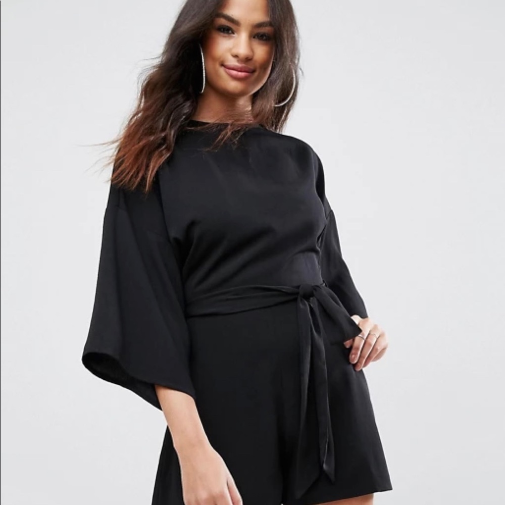 ASOS kimono sleeve tie waist jumper